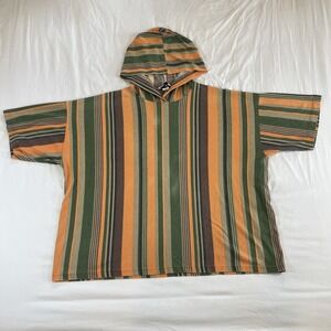 Duckies Striped Hippie Hooded T-Shirt‎ L/XL One Size Vintage